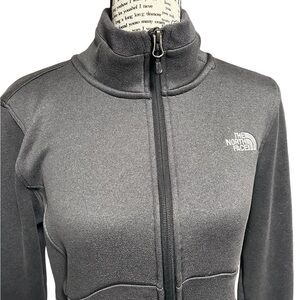 The North Face Jacket Womens med Gray Full Zip Fleece Lined Pocket Casual Warm